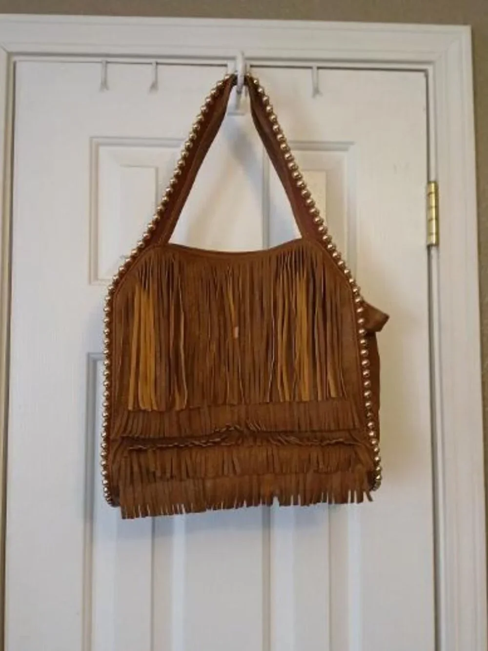 Big Budda leather fringe purse